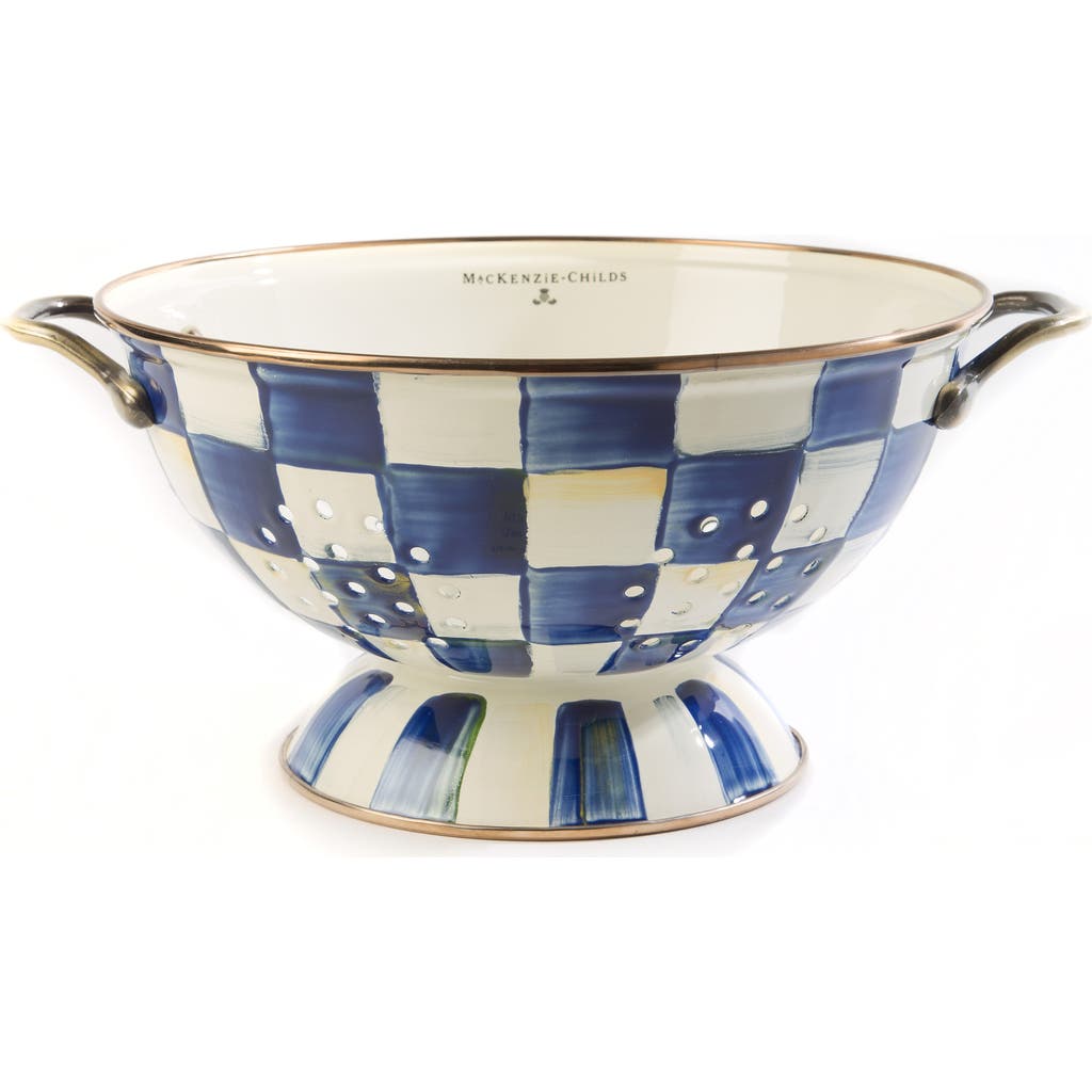 Mackenzie-childs Mackenzie Childs Royal Check Large Colander