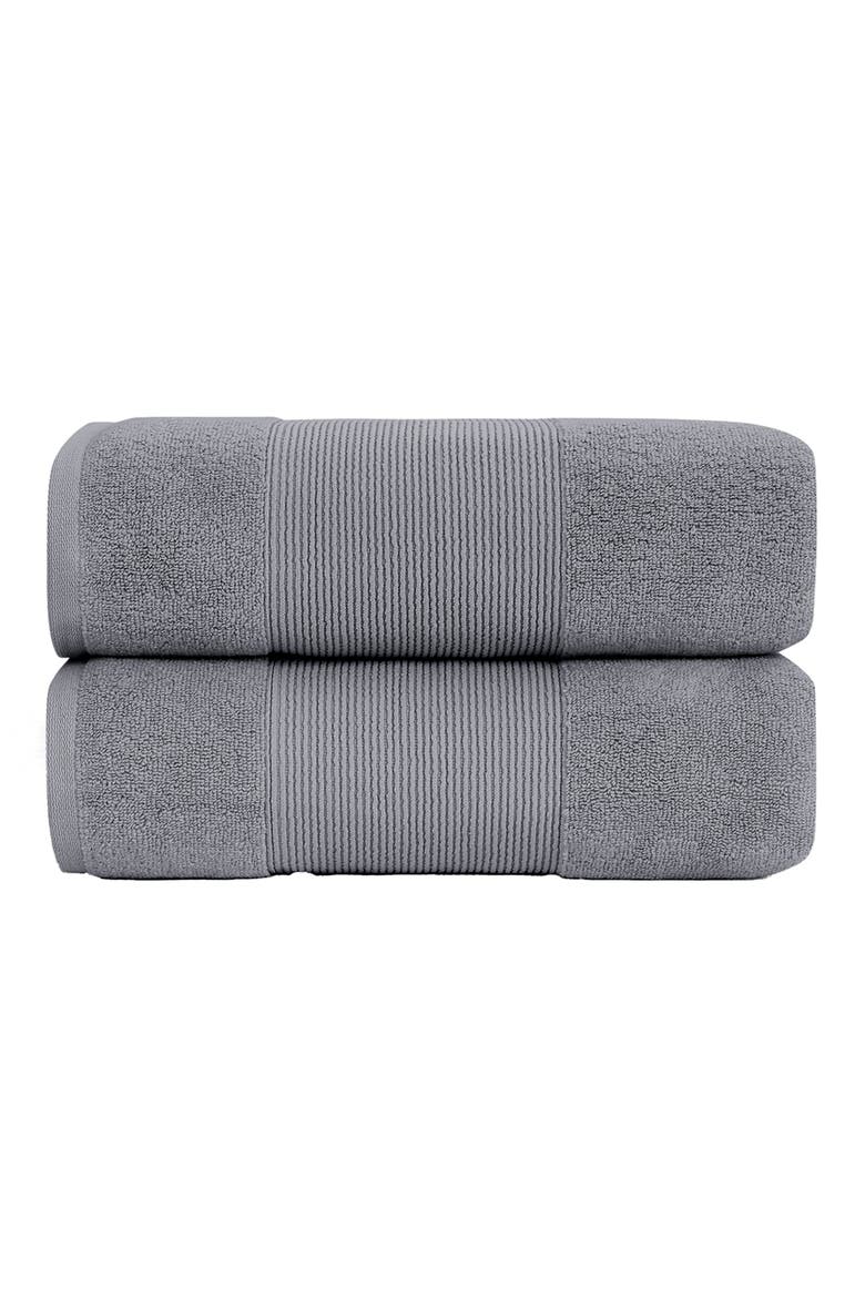 Air Cloud Oversized Bath Sheet - Set of 2 - White, Main, color, CHARCOAL