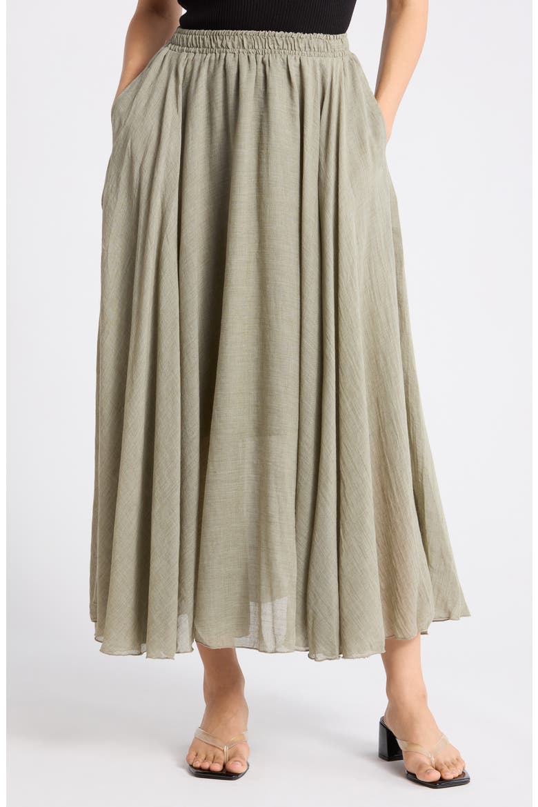 Gauze Skirt, Main, color, HT MOSS
