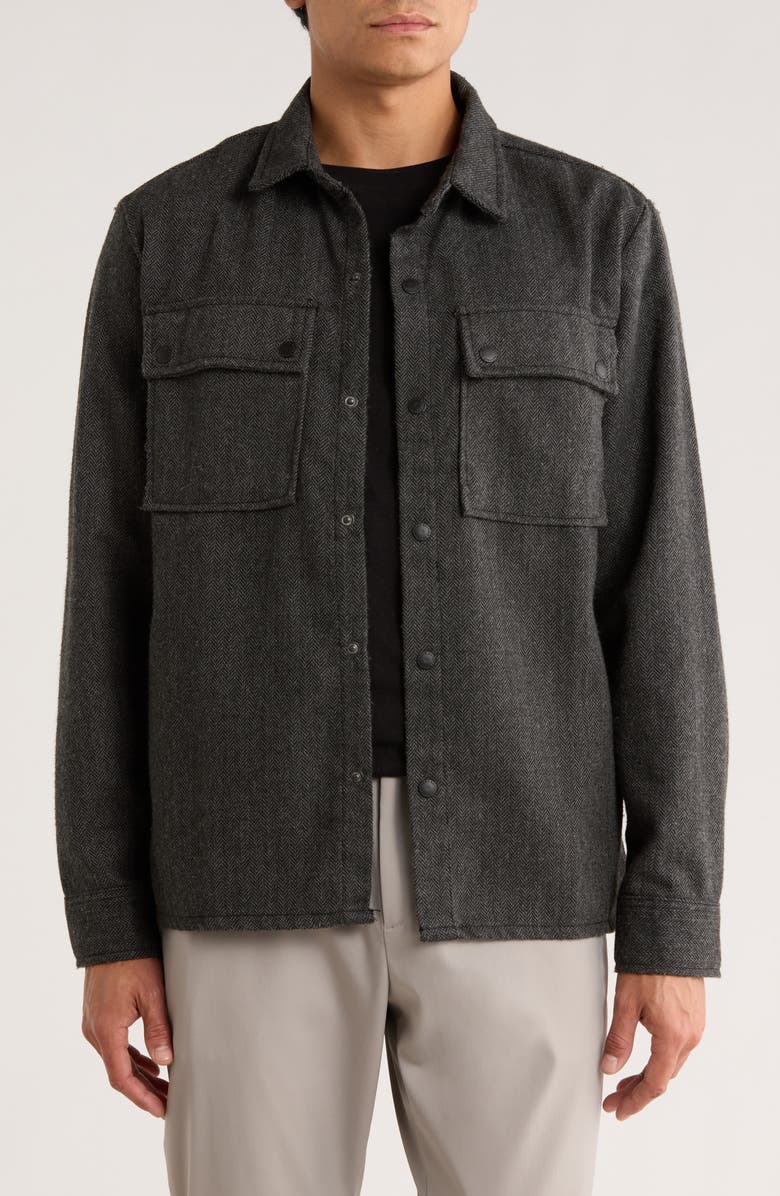 Buffalo Jeans Jarick Snap-Up Jacket, Main, color, Grey Mix