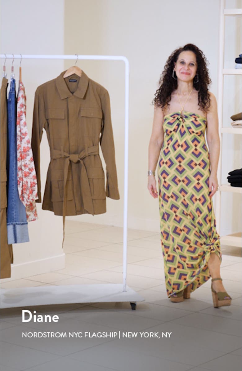 Cotton Canvas Belted Cargo Jacket, sales video thumbnail