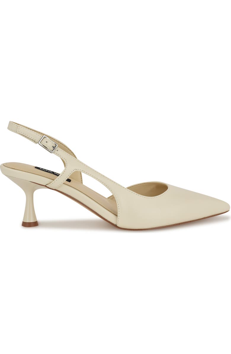 Nine West Renela Pointed Toe Slingback Pump, Alternate, color, Ivory
