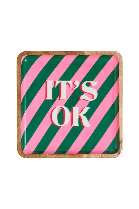 Lakri Mango Wood Tray 12X12 In