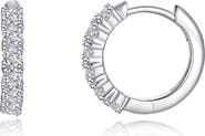 Lafonn Alexa Pavé Simulated Diamond Huggie Hoop Earrings