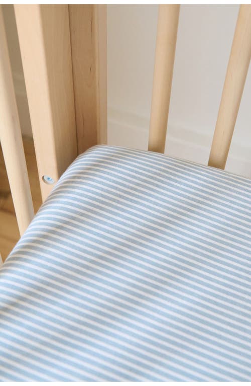 Pehr Organic Cotton Seersucker Crib Sheet In Blue
