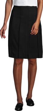 Lands' End School Uniform  Solid Box Pleat Skirt Top of Knee