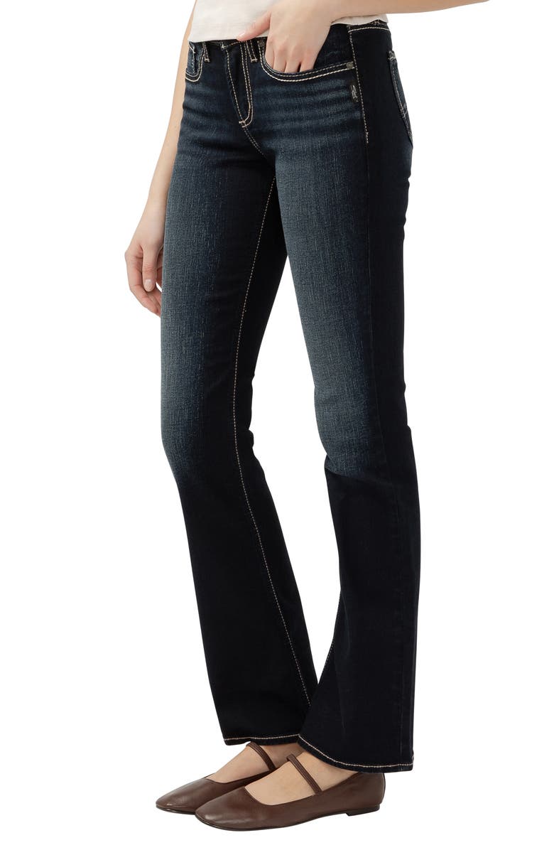 Silver Jeans Co. Suki Curvy Mid Rise Slim Bootcut Jeans, Alternate, color, Indigo