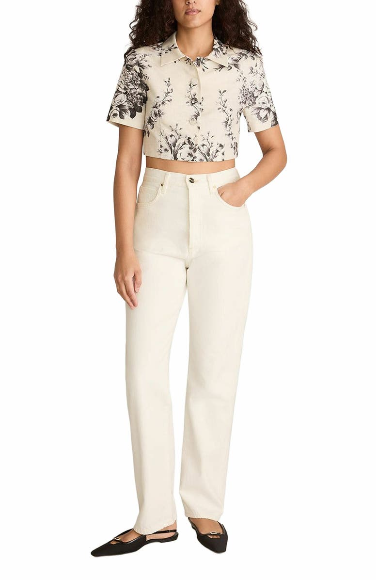 Rebecca Taylor Emblem Fleur Blouse, Main, color, Ivory Combo