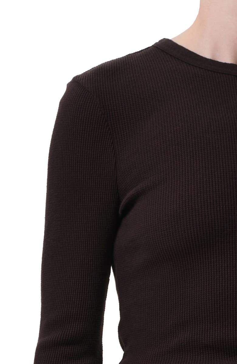 Citizens of Humanity Pilar Long Sleeve Recycled Cotton Waffle Knit T-Shirt, Alternate, color, Chocolate Medium D