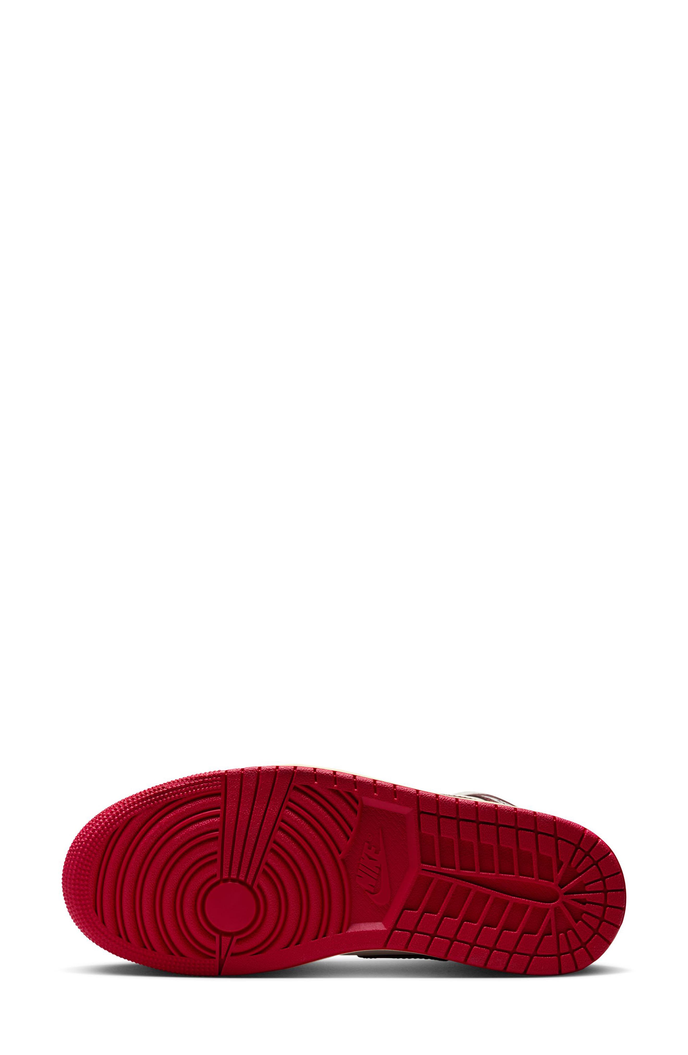 Jordan Air Jordan 1 Mid Sneaker, Alternate, color, Sail/ Dark Team Red/ Hibiscus