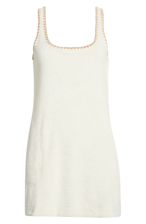 Whipstitch Detail French Terry Shift Dress