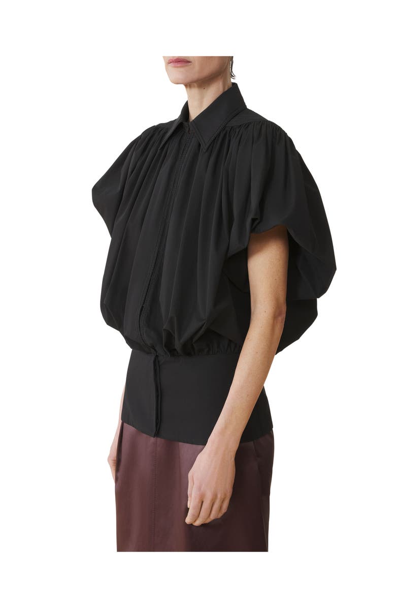 Lanvin Cotton Popelin Top, Alternate, color, Black