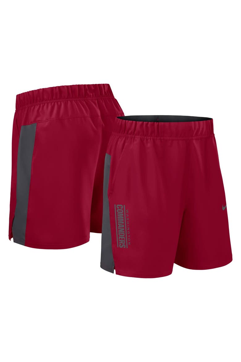 Men's Nike Burgundy Washington Commanders Woven Victory Performance Shorts, Main, color, Burgundy
