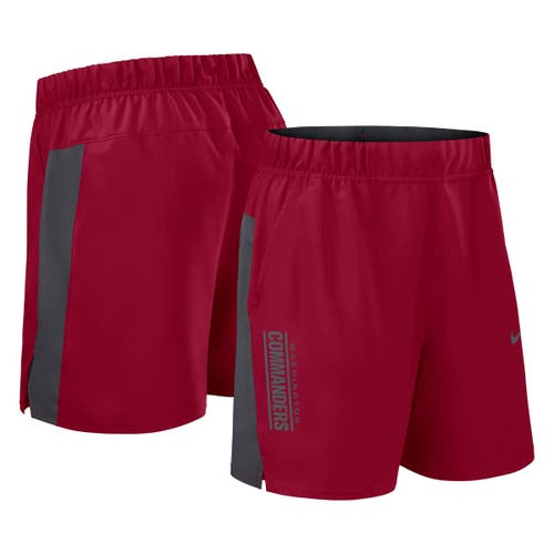 Nike Burgundy Washington Commanders Woven Victory Performance Shorts In Red