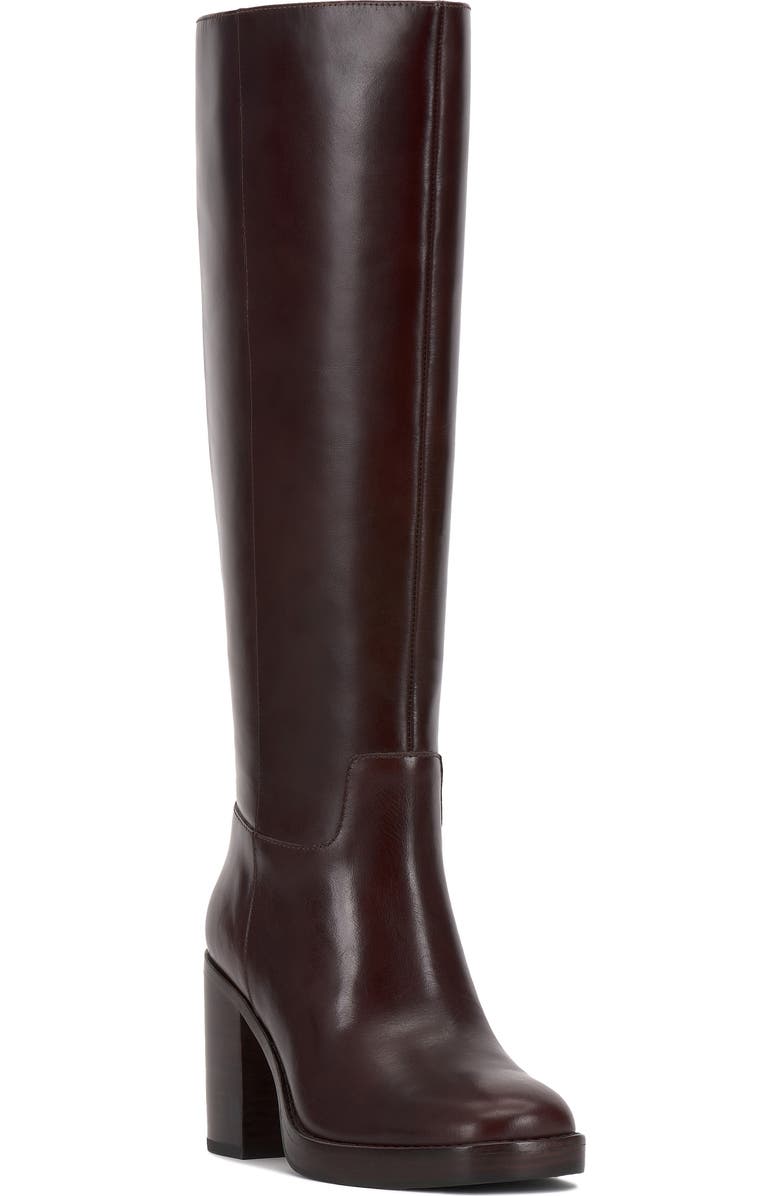 Vince Camuto Gibi Knee High Boot, Main, color, Rich Mahogan Wstltr