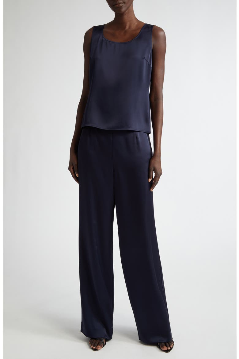 Kate Liquid Satin Pants, Alternate, color, MIDN MIDNIGHT