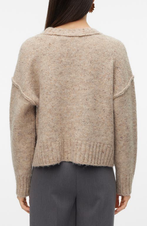 Vero Moda Ingrid V-neck Button Front Cardigan In Brown