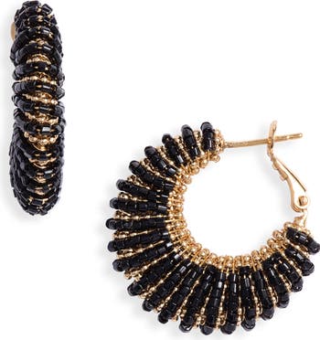Izzia Beaded Huggie Earrings