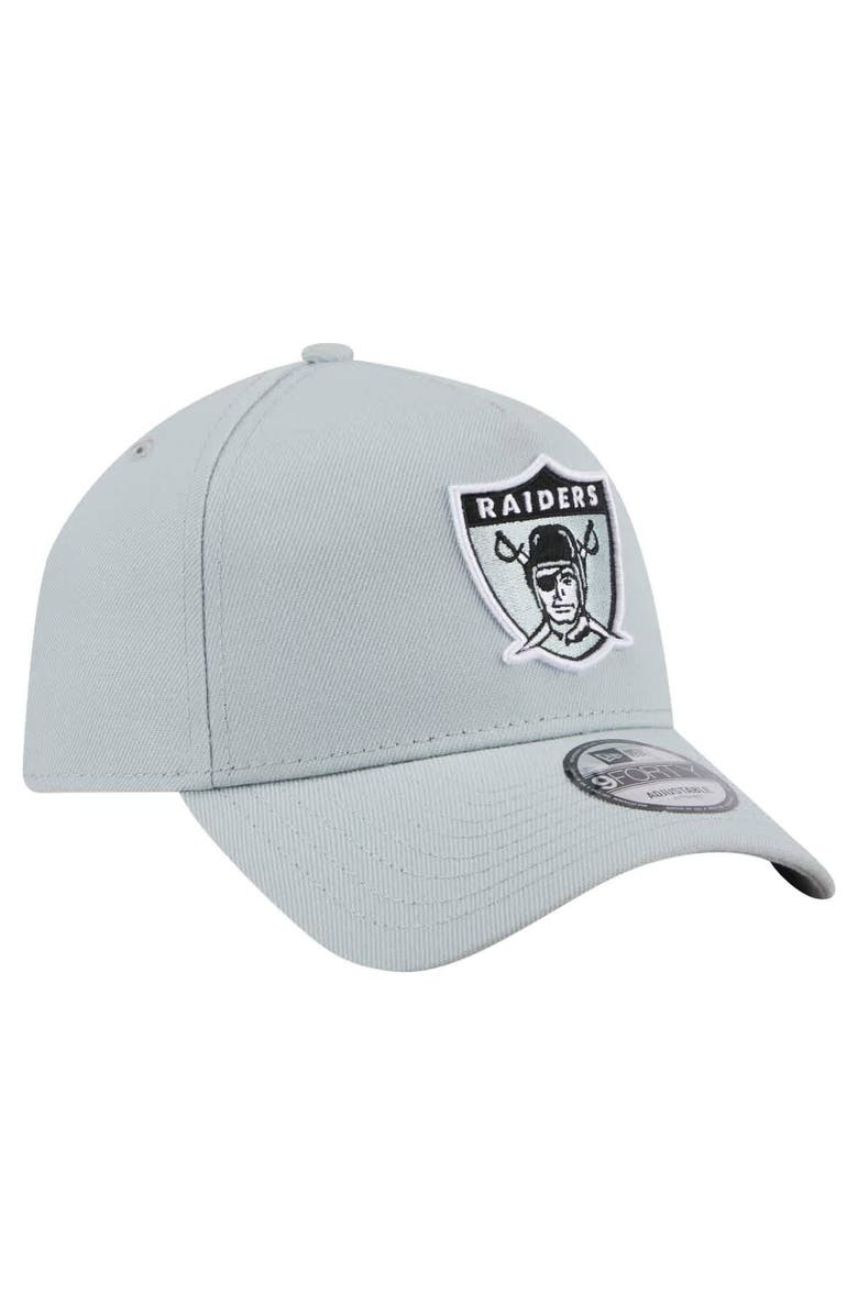 New Era Men's New Era  Gray Oakland Raiders Gridiron Classics A-Frame 9FORTY Adjustable Hat, Alternate, color, 