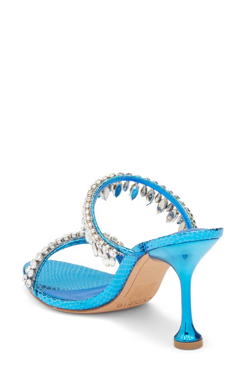Alexandre Birman Crystal Fringe Sandal In Blue