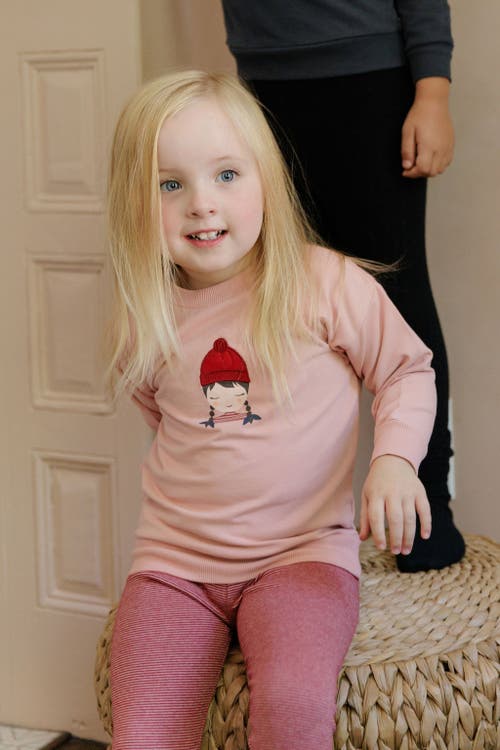 Ely's & Co. French Terry Autumn Kids Collection In Pink