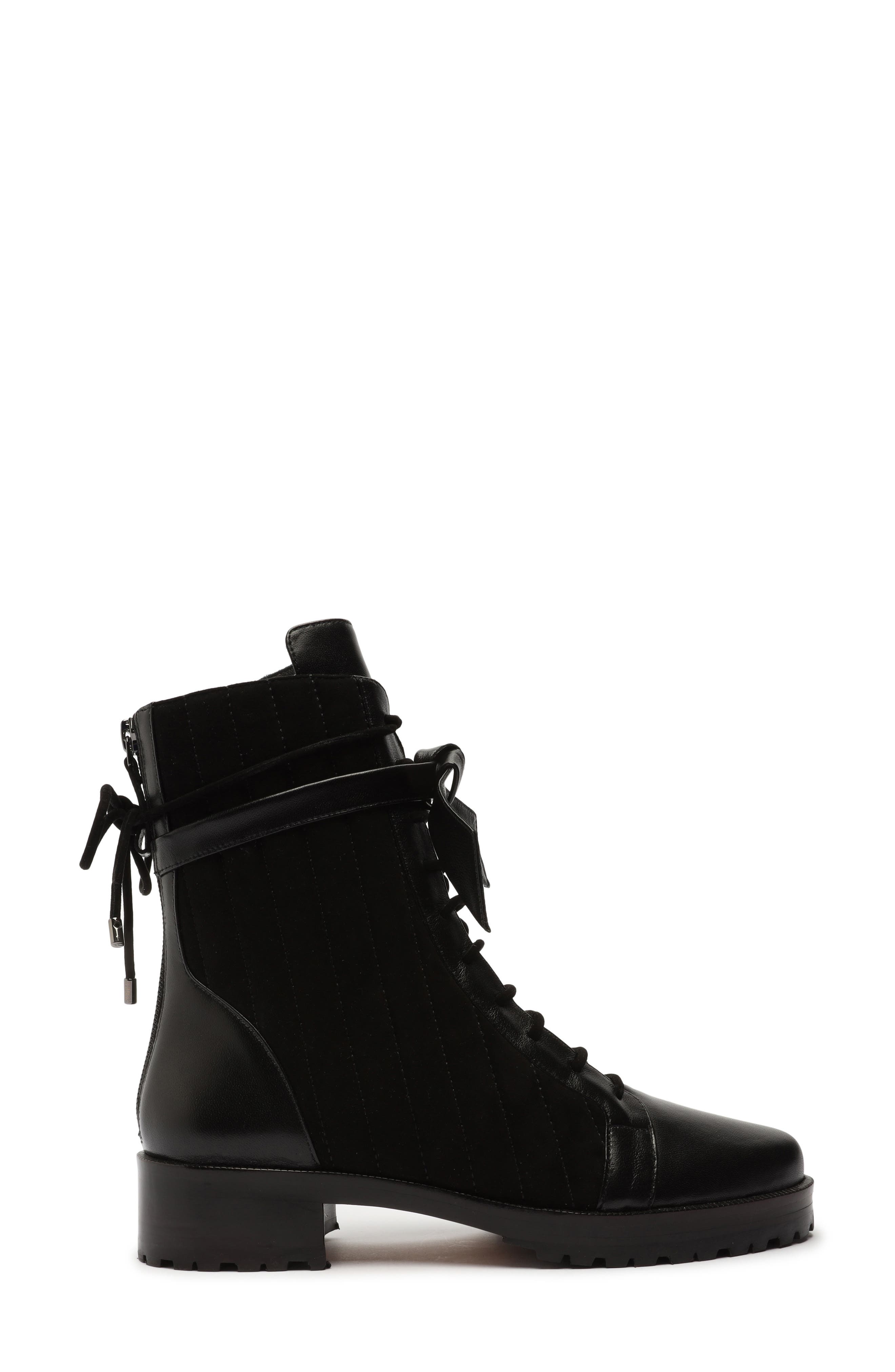Alexandre Birman Clarita Quilted Combat Boot, Alternate, color, 
