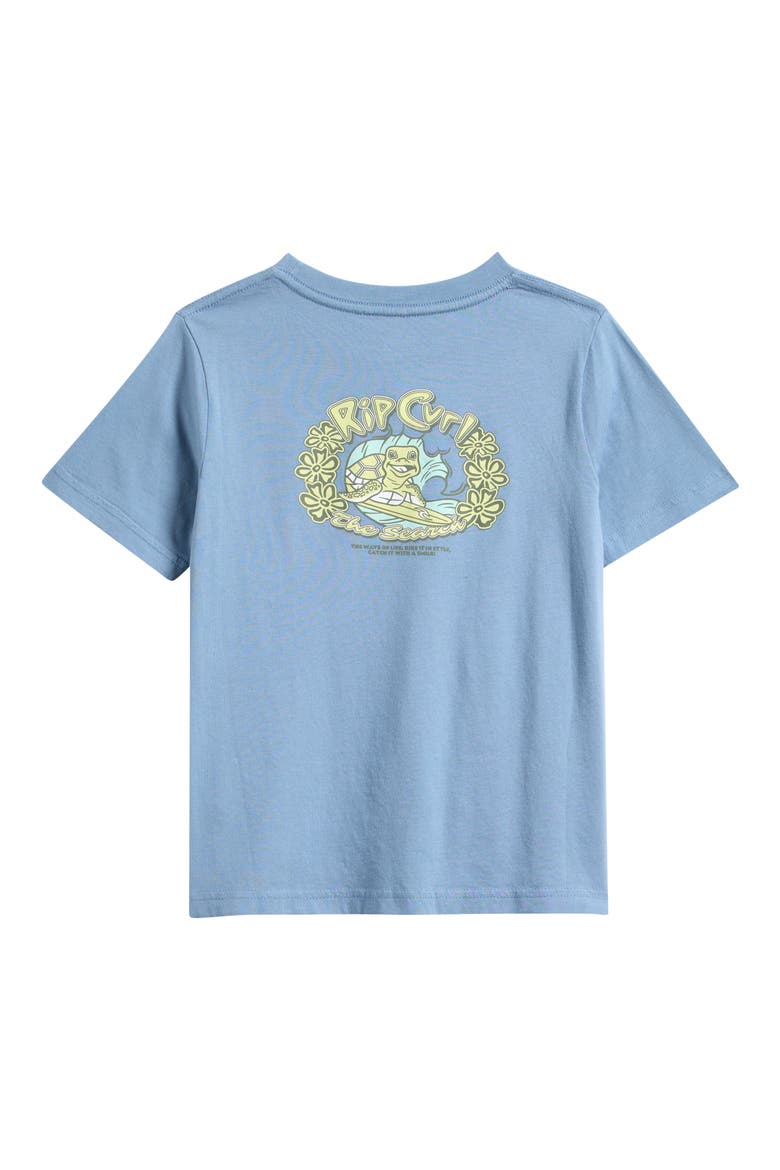 Kids' Ride the Wave Graphic T-Shirt, Alternate, color, FADED DENIM