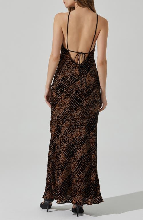 Astr The Label Briotte Halter Maxi Dress In Multi