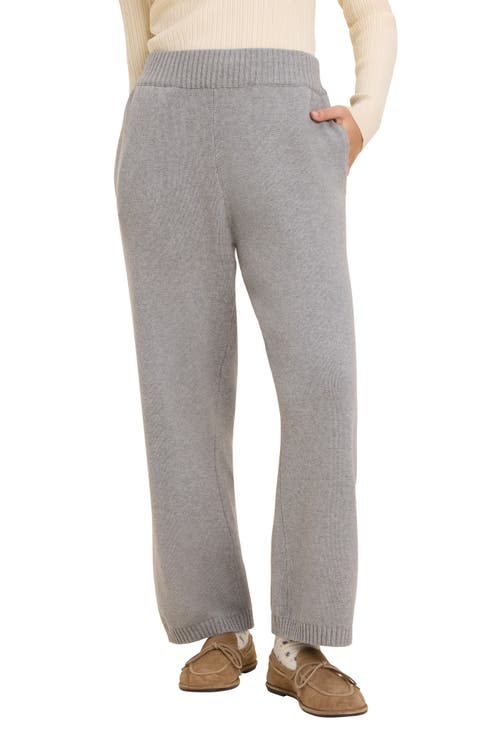Billie High Waist Wide Leg Cotton Sweater Pants