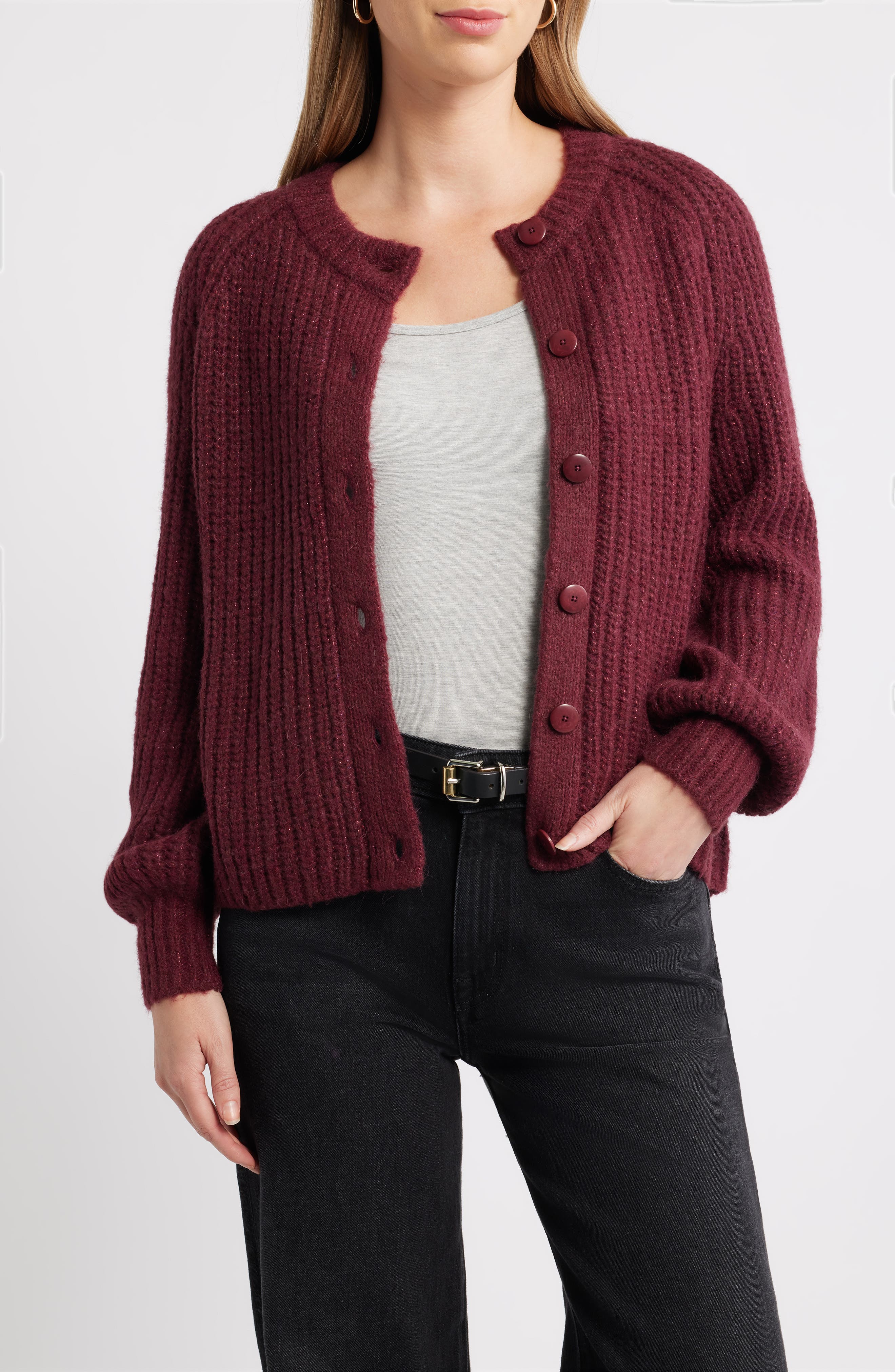 Metallic Shaker Stitch Cardigan - image 5