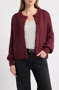 Caslon® Metallic Shaker Stitch Cardigan