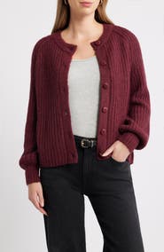 Caslon® Metallic Shaker Stitch Cardigan