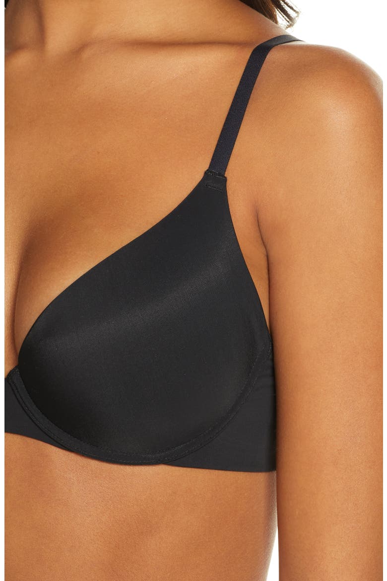 Minimal Push Up Convertible Underwire Bra, Alternate, color, BLACK