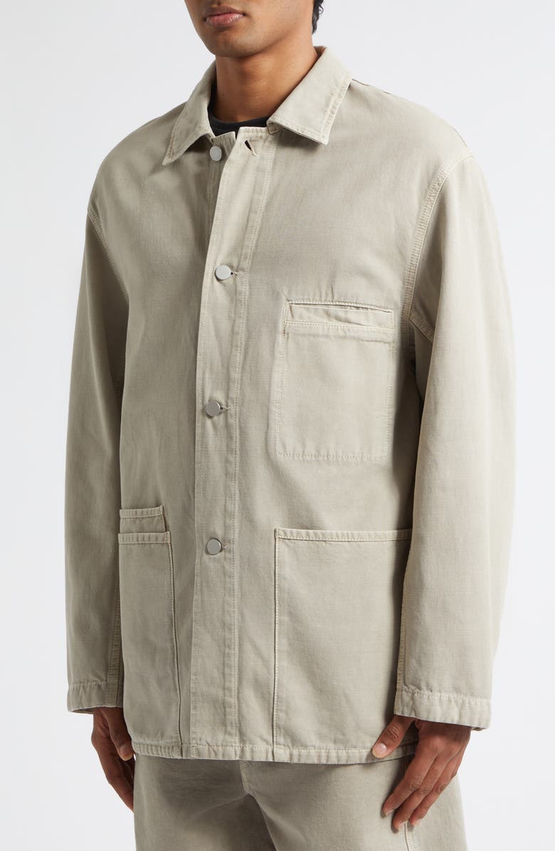 Lemaire Cotton Twill Utility Overshirt, Alternate, color, Moonstone