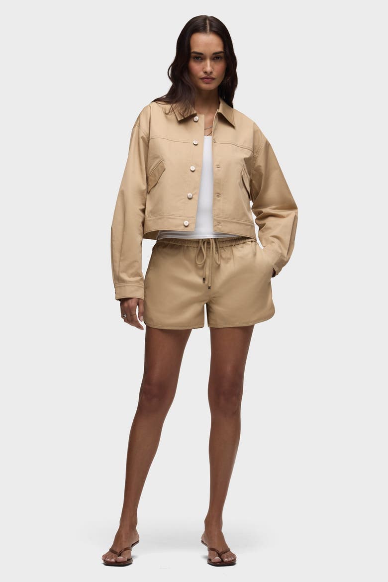 Drawstring Short, Main, color, ALMOND