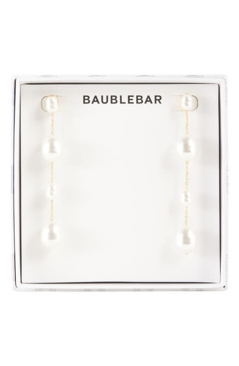 Pearl It Up Linear Drop Earrings