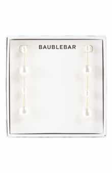 BaubleBar Pearl It Up Linear Drop Earrings
