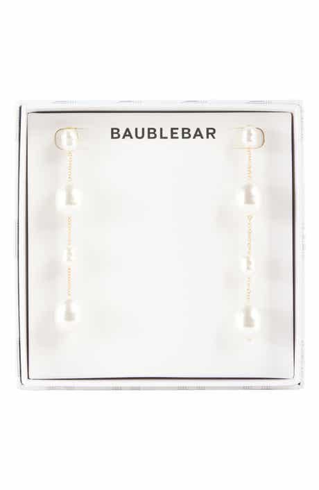 BaubleBar Pearl It Up Linear Drop Earrings
