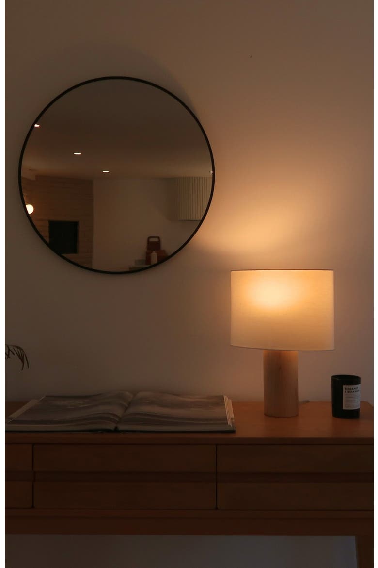 Mia 16" Midcentury LED Table Lamp With Natural Maple Wood Base, Alternate, color, Natural Wood