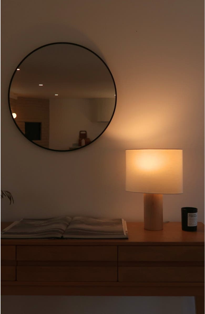 Brightech Mia 15.75" Midcentury LED Table Lamp With Natural Maple Wood Base, Alternate, color, Natural Wood