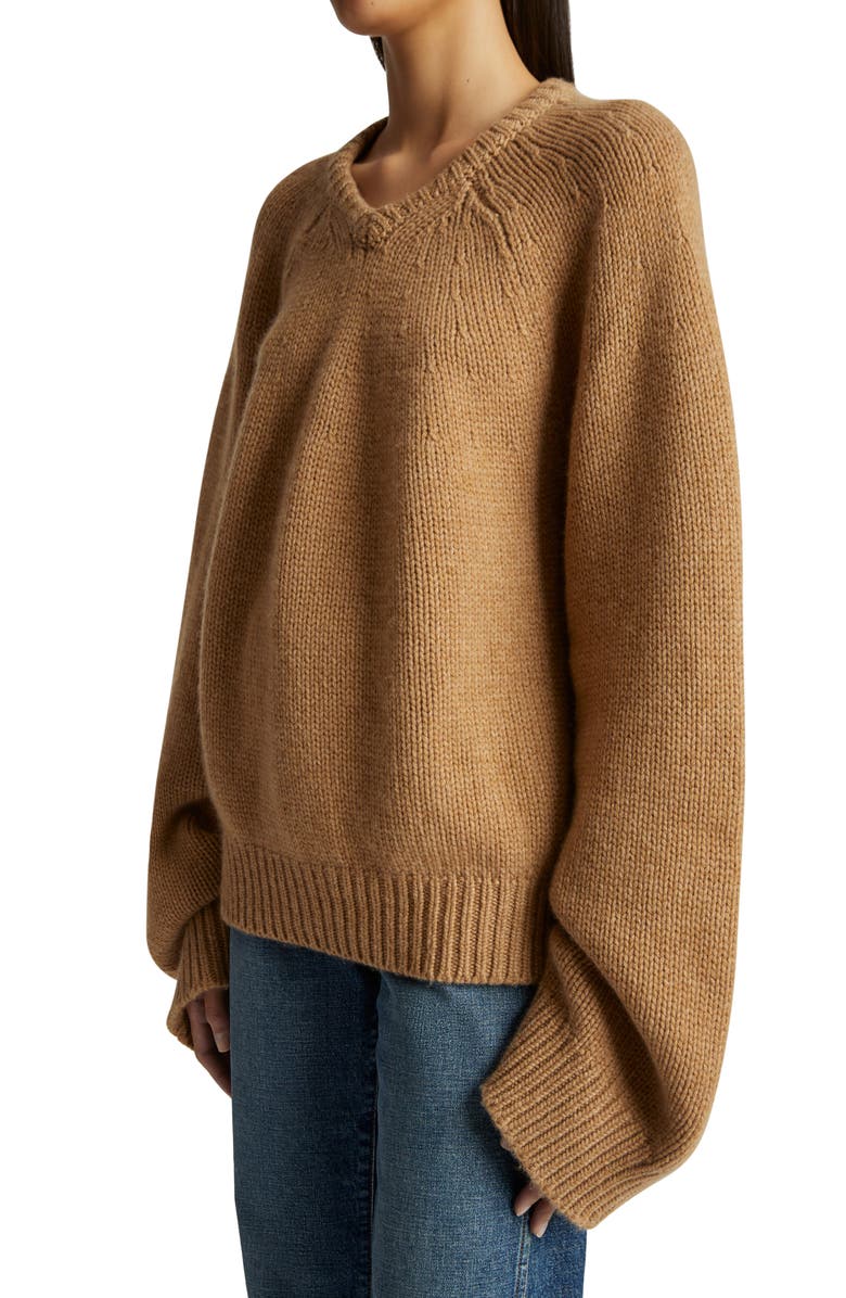 Khaite Nalani Cashmere V-Neck Sweater, Alternate, color,
