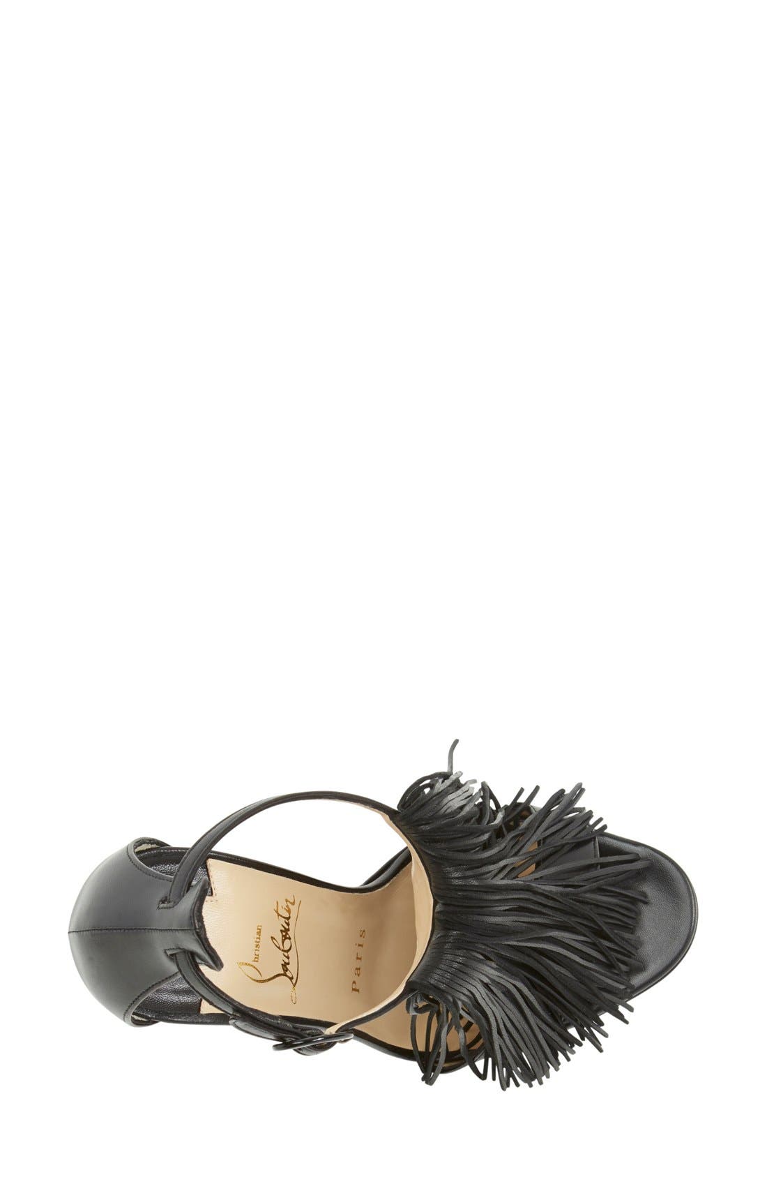 'Casanovella' Sandal, Alternate, color, BLACK LEATHER
