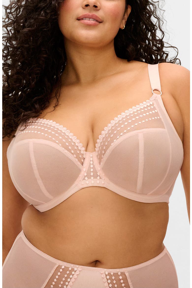 Matilda Full Figure Underwire Plunge Bra, Main, color, PEARL BLUSH