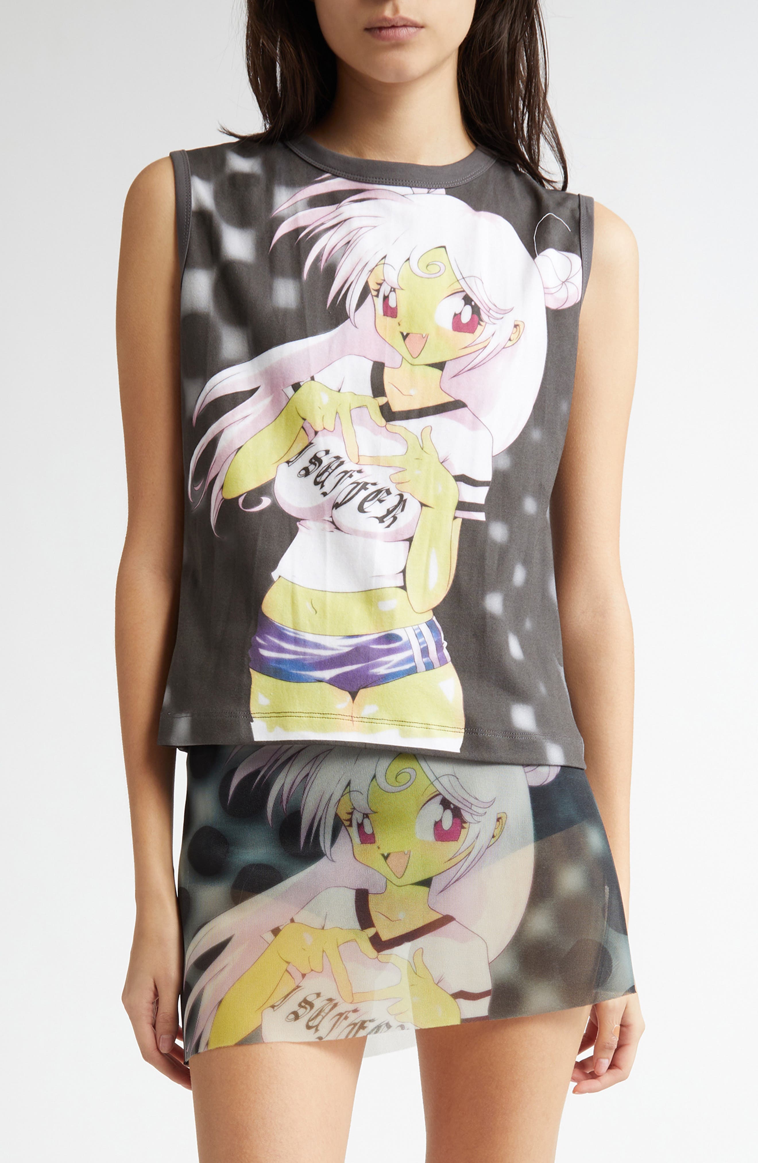 Ashley Williams Manga Poster Tank in Black 