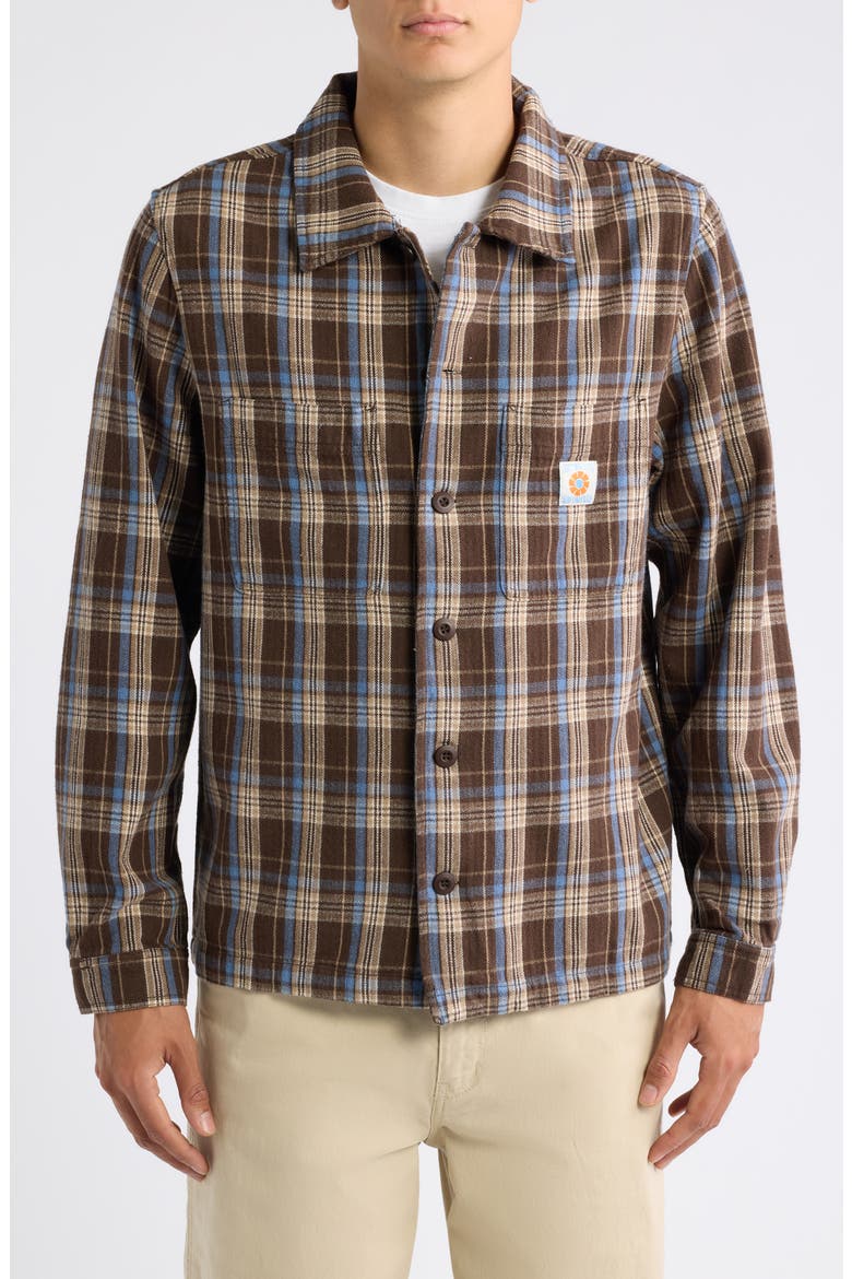 Alex Check Long Sleeve Button Up Shirt, Alternate, color, CHESTNUT
