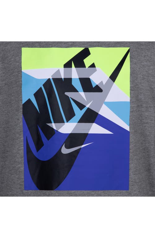 3 Brand Kids' Gradient Box Logo Long Sleeve T-shirt In Gray