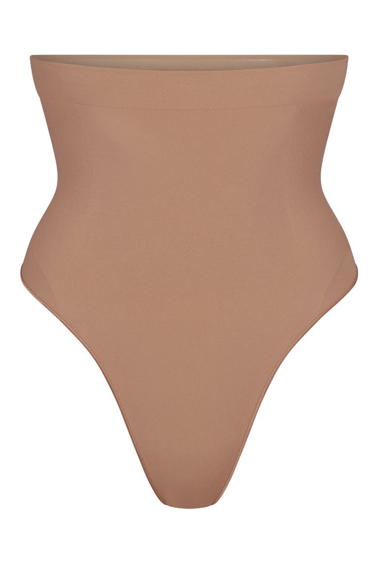 Seamless Sculpt High Waist Thong, Alternate, color, SIENNA