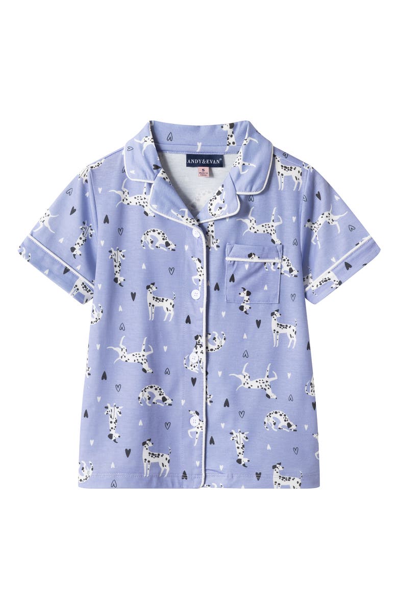 Andy & Evan Kids' Print Two-Piece Pajamas, Alternate, color, Purple Dog