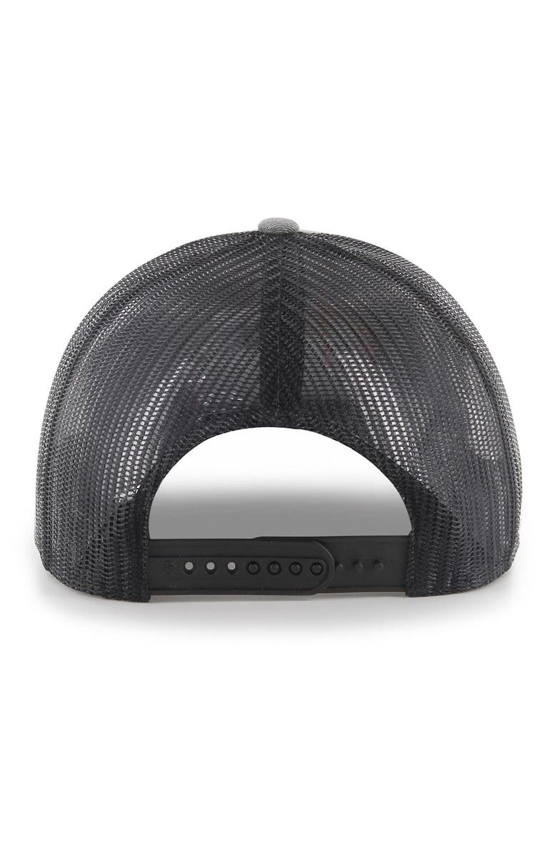 '47 Men's '47 Charcoal Texas Longhorns Slate Trucker Snapback Hat, Alternate, color,