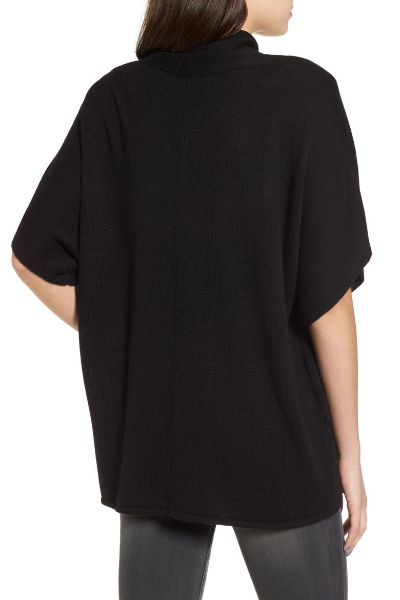 Dolman Sleeve Cardigan, Alternate, color, BLACK